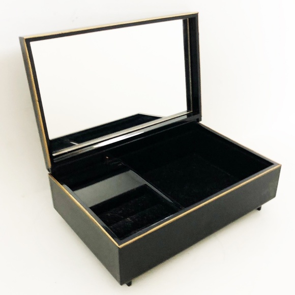 Otagiri Music Box Jewelry Box Lacquer Flower Cart Vintage Trinket Box - Picture 2 of 7